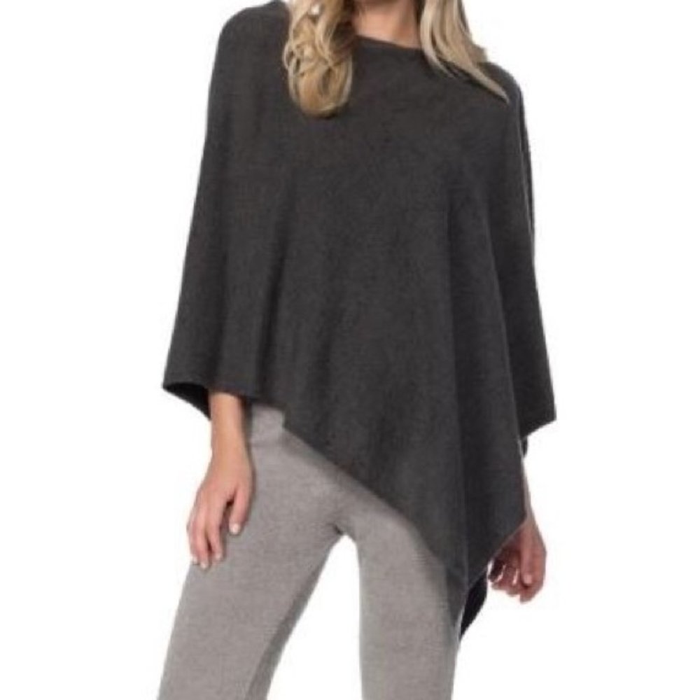 Barefoot Dreams Bamboo Chic Lite Ruana Wrap Top OS - Picture 3 of 11